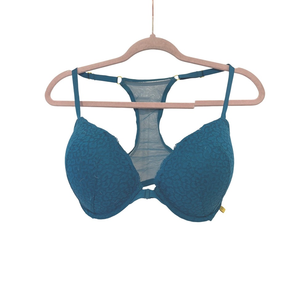 Victoria Secrets sz 34DD teal underwire lace soft cup new w/o tags